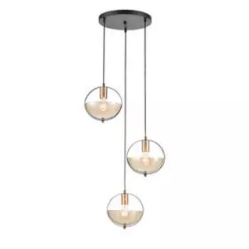 Светильник Broadway, 3x60Вт E27, цвет янтарный