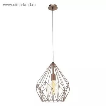 Светильник CARLTON 1x60Вт E27 медь 31x31x110см