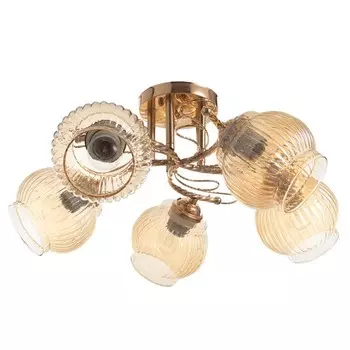 Светильник Caroline 5х40Вт Е27 золото 52х52х22см