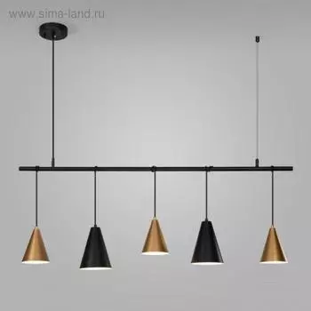 Светильник Castle, 5x60Вт E14, цвет чёрный