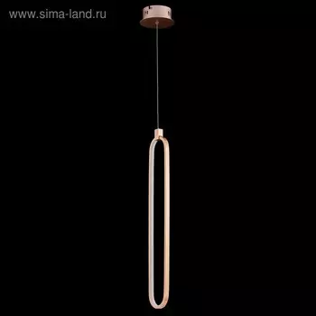 Светильник подвесной Maytoni MOD017PL-L13G, 1хLED, 17Вт, 13х13х150 см, 1370Лм, цвет золото