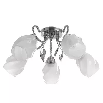 Светильник Charlotte 5х40Вт Е27 хром 57х57х22см