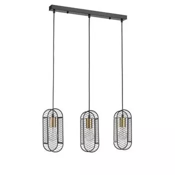 Светильник City, 3x60Вт E27, цвет чёрный