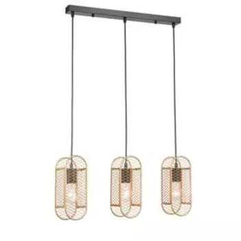 Светильник City, 3x60Вт E27, цвет золото