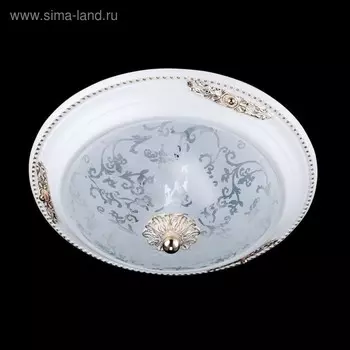 Светильник потолочный Maytoni C907-CL-02-W, 2хE14, 40Вт, 33х33х11 см, цвет белый с золотом