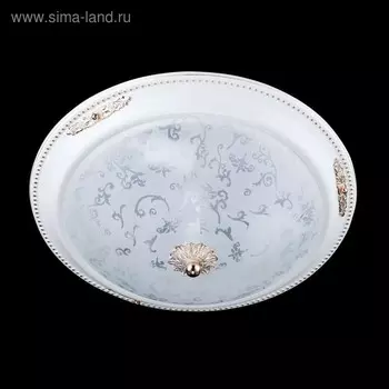 Светильник потолочный Maytoni C907-CL-03-W, 3хE27, 40Вт, 45х45х14 см, цвет белый с золотом