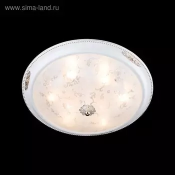 Светильник потолочный Maytoni C907-CL-06-W, 6хE27, 40Вт, 53х53х16 см, цвет белый с золотом