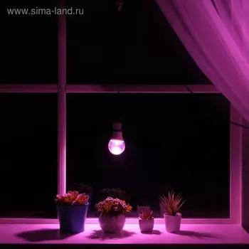 Светильник для растений 9 Вт, 7 мкмоль/с, провод 1,7 метра с выключателем, липучка на окно