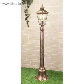 Светильник Elektrostandard, 60 Вт, E27, IP44, на столбе, h=1070 мм, Diadema F черное золото