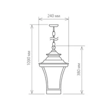 Светильник Elektrostandard садово-парковый, 60 Вт, E27, IP44, подвесной, Libra H венге