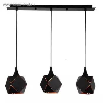 Люстра подвесная St Luce. SL258.403.03. Enigma. 3х40 Вт, E14, 75х18х23 см, цвет чёрный