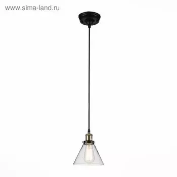 Светильник подвесной St Luce. SL237.403.01. Evoluto. 1х40 Вт, E27, 18х18х13,5 см, цвет чёрный, бронза
