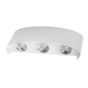 Светильник фасадный «Полусфера», 6 Вт, 3000К, 3 луча, IP65, 220 В, металлический корпус, белый, свечение тёплое белое