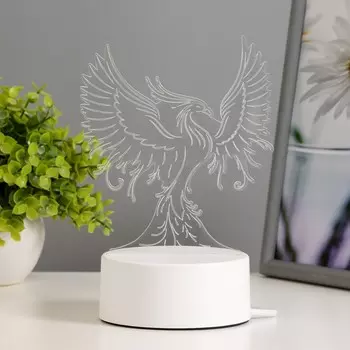 Светильник 3D RISALUX «Феникс», LED-ночник, RGB, от сети, 129.514.5 см