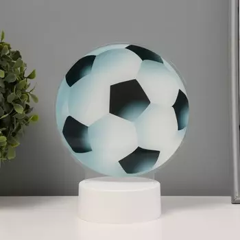 Светильник «Футбольный мяч» LED 3000К USB/от батареек 3хАА белый 14.5918.5 см