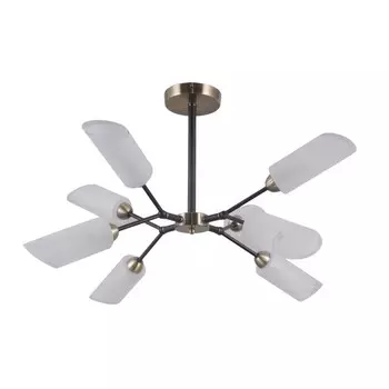 Светильник G31115/8AB+BK WT, E14, 8x40Вт, цвет бронза, чёрный