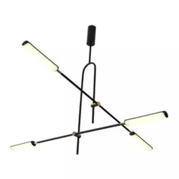 Светильник G61302/4BK+GD, LED 4x7Вт 3000K, 1120лм, цвет чёрный, золото