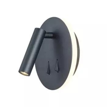 Светильник G62156/1wBK, LED 1x3Вт 3200K, 180лм, цвет черный