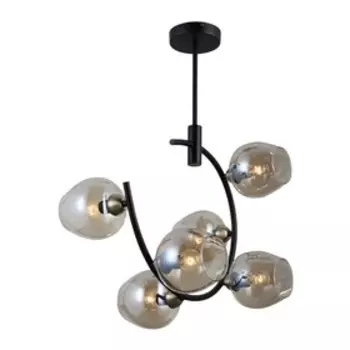 Светильник G71163/6BK+AB AMB, E14, 6x40Вт, цвет чёрный