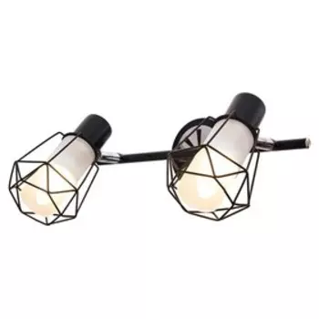 Светильник G81039/2wCH+WE WH, 2x40Вт E14, цвет чёрный, хром