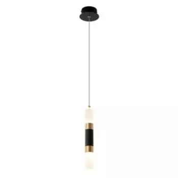 Светильник G9, 1047/1BK, LED 2x3Вт 3300K, 180лм, цвет чёрный матовый, золото