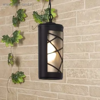 Светильник GL 1017H, IP44, 60 Вт, E27, цвет чёрный