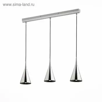 Люстра подвесная St Luce. SL874.103.03. Gocce. 3х40 Вт, E27, 80х14х30 см, цвет хром