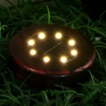 Светильник грунтовый герметичный на солнечной батарее 3 Вт, 8 LED, IP66, 3000К, под медь