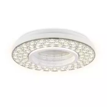 Светильник Ambrella light Ice, 102Вт LED, 7650лм, 3000-6400K, цвет хром, белый с ПДУ