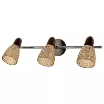 Светильник ЭкономСвет Iluka 3x40Вт E14, хром, венге 55x15x17 см