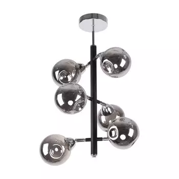 Светильник ЭкономСвет 10111/6CR+BK SM, G9 6x9Вт, цвет хром, черный