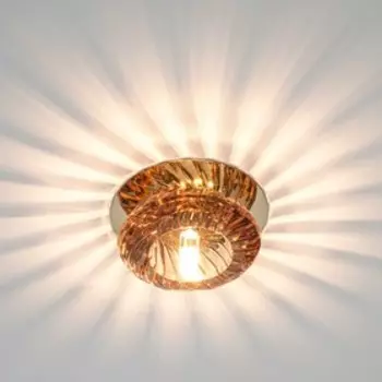 Светильник ЭкономСвет, F2090-S GD CF G4, Мах 35Вт G4, цвет золото