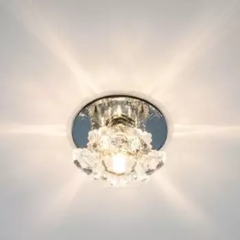 Светильник ЭкономСвет, F3580 SM CL, Мах 35Вт G4, цвет зеркальный