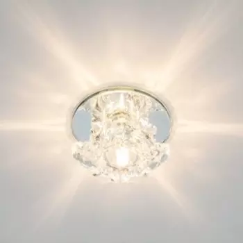 Светильник ЭкономСвет, F3580 WT CL, Мах 35Вт G4, цвет зеркальный