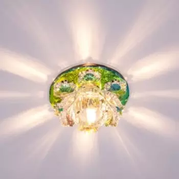 Светильник ЭкономСвет, F3832 RNB CL, Мах 40Вт G4, цвет зеркальный цветной