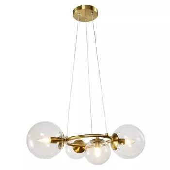 Светильник ЭкономСвет G51231/4GD CL, G9 4x25Вт, цвет золото