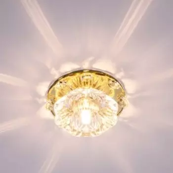 Светильник ЭкономСвет, J0194 YL CL, Мах 50Вт GU5.3, цвет зеркальный жёлтый