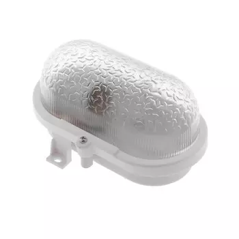 Светильник ЭРА НБП 01-60-012, E27, 60 Вт, IP53, c ободком, овал, белый