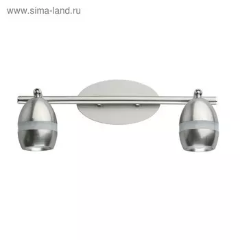 Светильник "Этингер", 2x4Вт LED 3000K 640лм, цвет никель