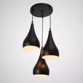 Светильник "Капля" 3х60Вт Е27 черный