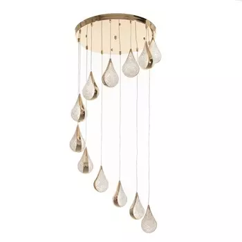 Светильник-каскад «Капли» LEd=132 Вт 3000-6000К золото 4848280 см