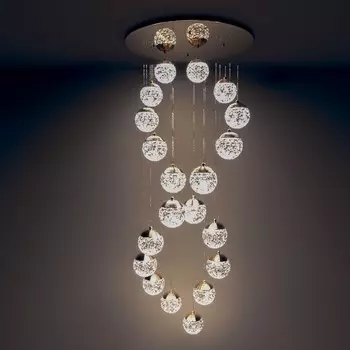 Светильник-каскад «Медея» 20хLED 60 Вт 3000-6000К золото 7070250 см BayerLux
