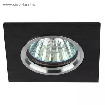 Светильник KL57 SL/BK ЭРА, GU5.3 50Вт, цвет чёрный, серебро