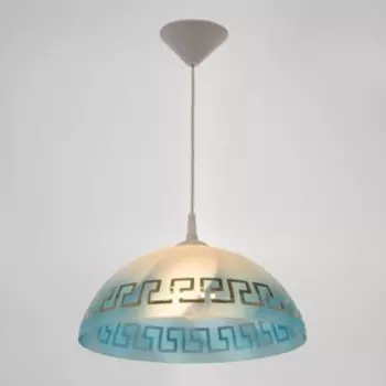 Светильник Колпак "Класи" 1 лампа E27 40Вт белый-синий д.350 2492573