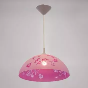 Светильник Колпак "Рочелл" 1 лампа E27 40Вт белый-розовый д.350 2492582