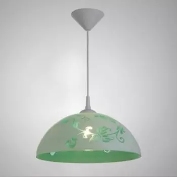 Светильник Колпак "Рочелл" 1 лампа E27 40Вт белый-зеленый д.350