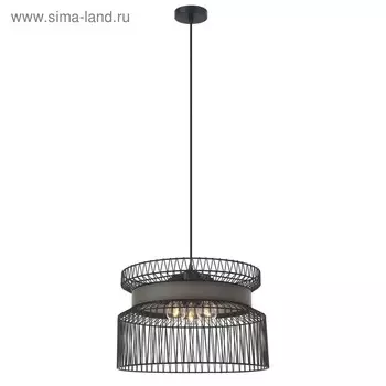 Светильник Korb, 3x40Вт E27, цвет чёрный