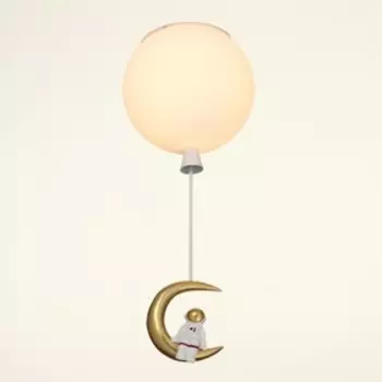 Светильник "Космонавт и месяц" E27 15Вт белый 20х20х45 см