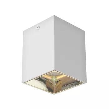 Светильник «Кубик» LED 4000К 10 Вт DIM220 белый золото 7.57.59.5 см