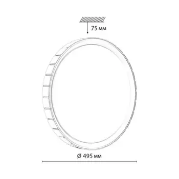 Светильник KUPI GOLD золото LED 70Вт 3000-6000К D495 IP43, с ПДУ